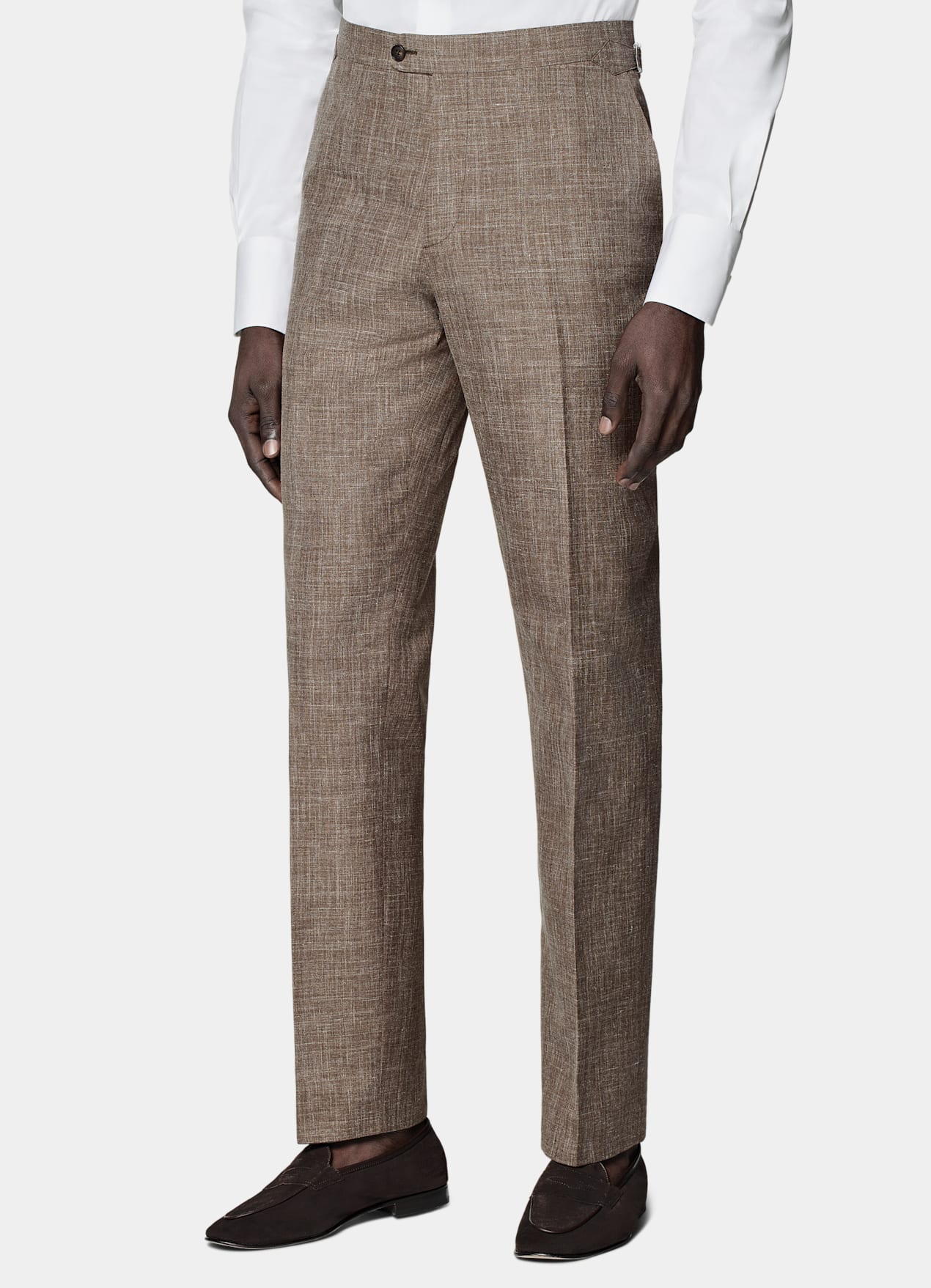Costume Havana coupe Tailored marron moyen