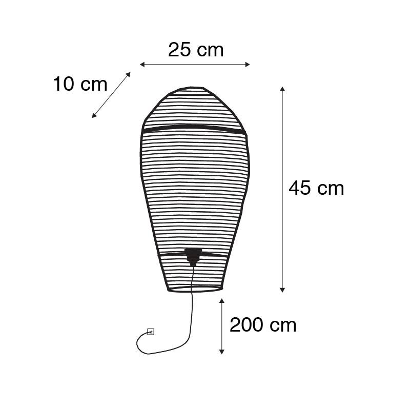Oosterse wandlamp, brons, 45 cm - Nidum
