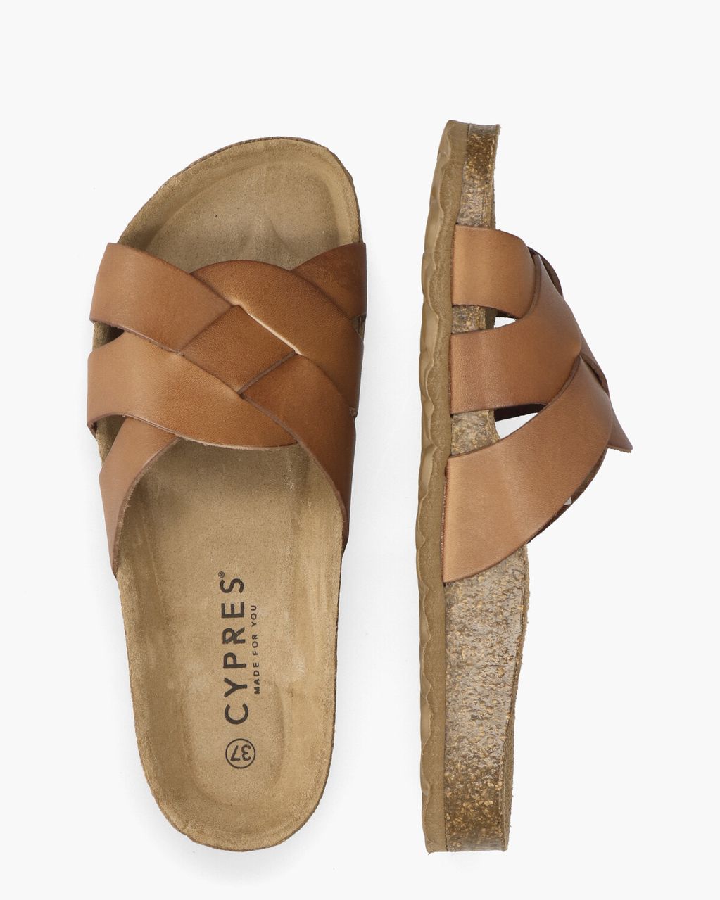 Cypres Tiki Cognac Damesslippers