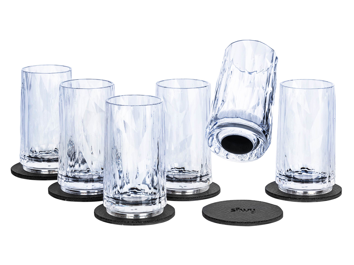 Silwy Shot Magnetische kunststof glazen - set van 6