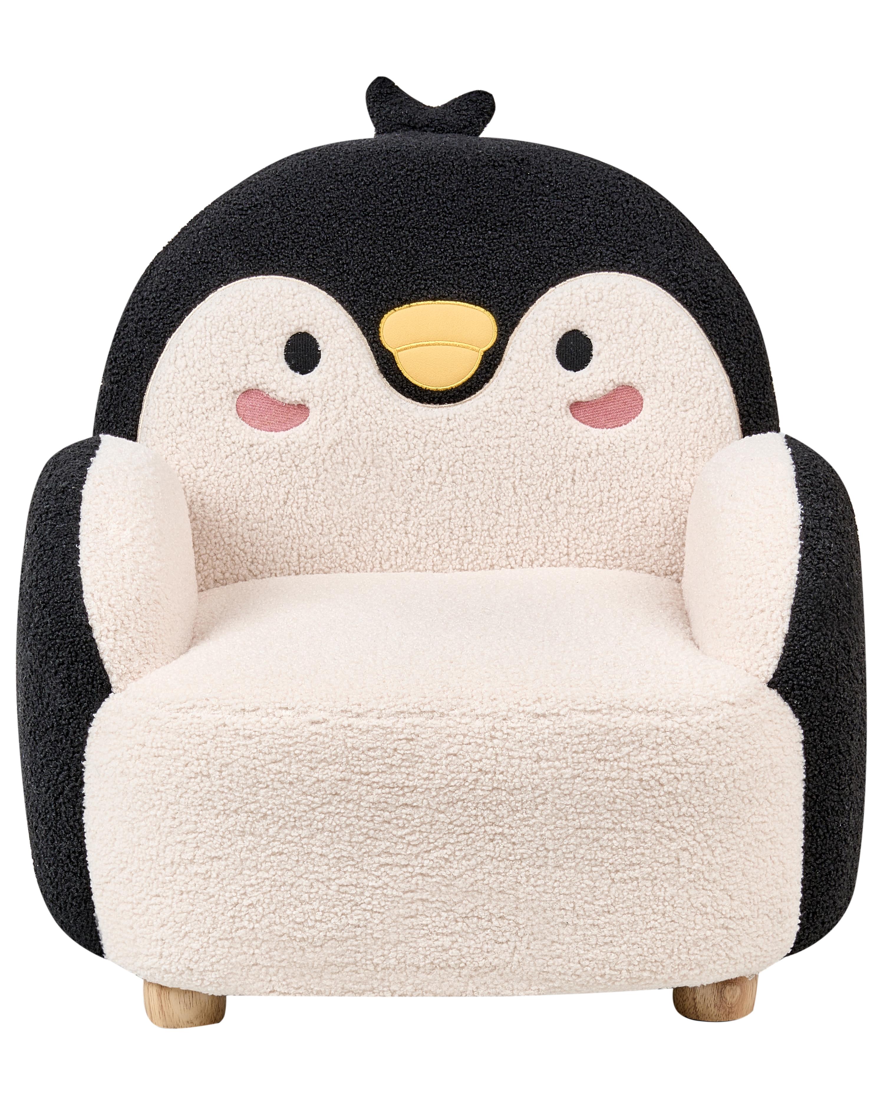 Kinderfauteuil Pinguïn FYN Bouclé Zwart