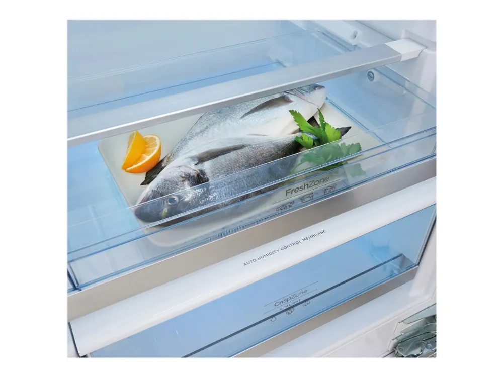 Gorenje NRKI4182A1 - Køleskab/fryser - bund-fryser - til indbygning - niche - bredde: 56 cm - dybde: 56 cm - højde: 177.5 cm - 248 liter - Klasse F - hvid