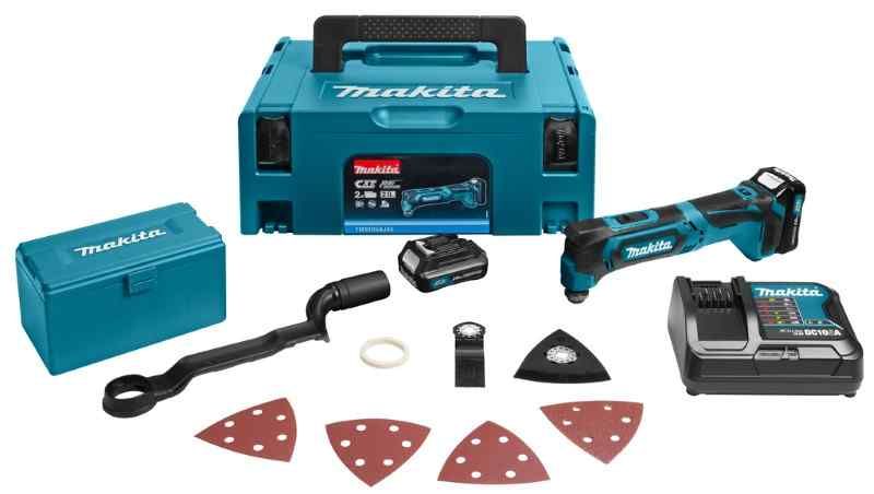 Makita TM30DSAJX4 10,8 V Multitool 2,0 ah accu (2 st). lader, mbox acc. set