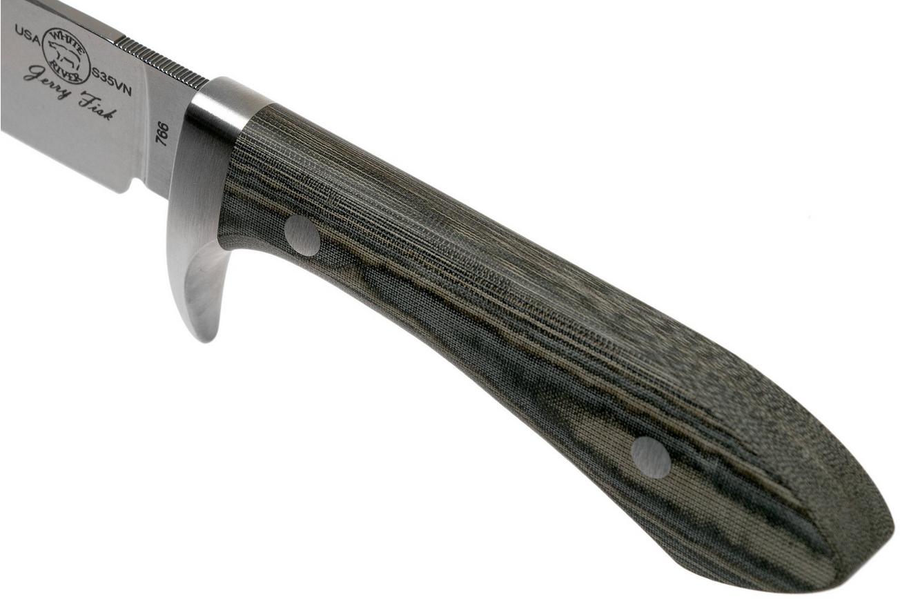 White River Knives Sendero Classic jachtmes Black Olive Micarta, Jerry Fisk design