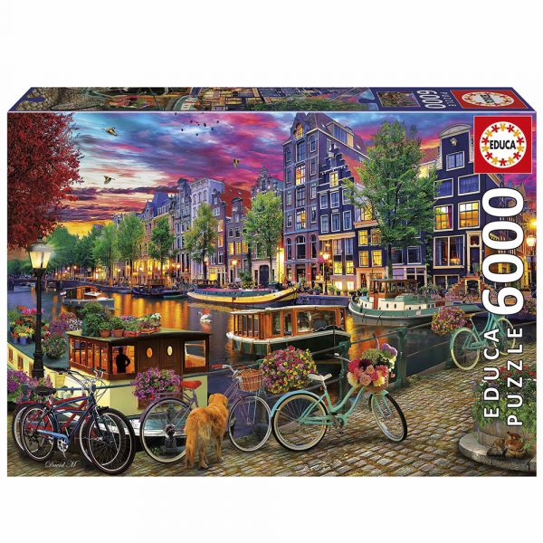 Educa Puzzle De Bicicletas Em Amsterdão 6000 Peças
