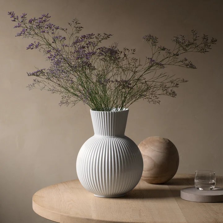 Lyngby Porcelæn - Lyngby Tura Vase, H 14,5 cm, weiss