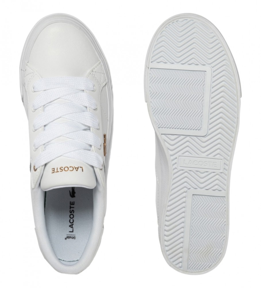 Tênis Lacoste de couro vulcanizado branco