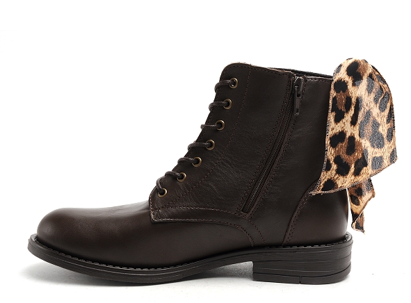 Margarita mariotti boots bottine plates femme punk madonna cuir marron