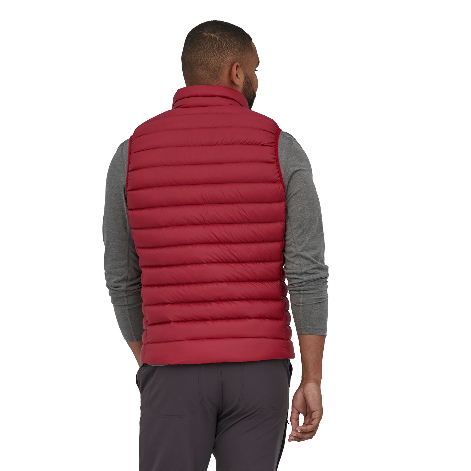 Down Sweater Vest Herre Wax Red