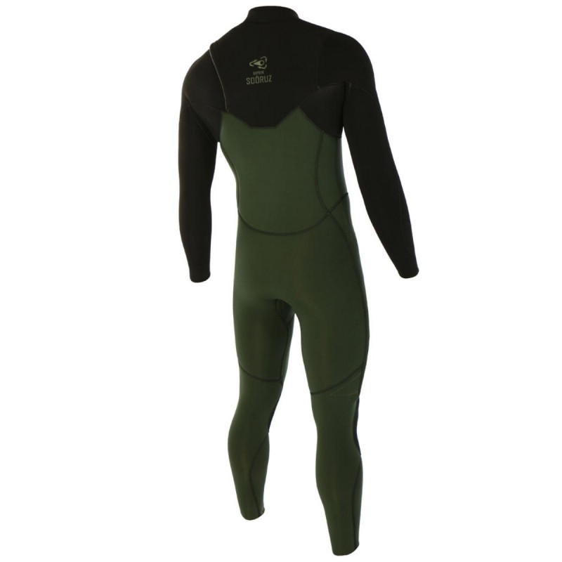 Combinaison Sooruz Homme Green Line Bioprene 4/3mm Chest Zip - The Corner Shop