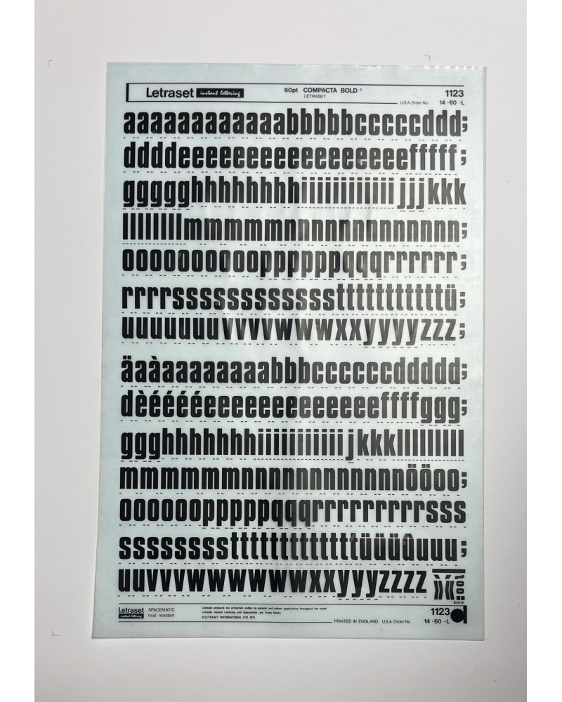 letraset-1123- COMPACTA BOLD - 60pt