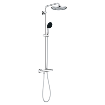 Grohe regendoucheset Quickfix Vitalio Start met handdouche en thermostaatkraan 2 standen chroom
