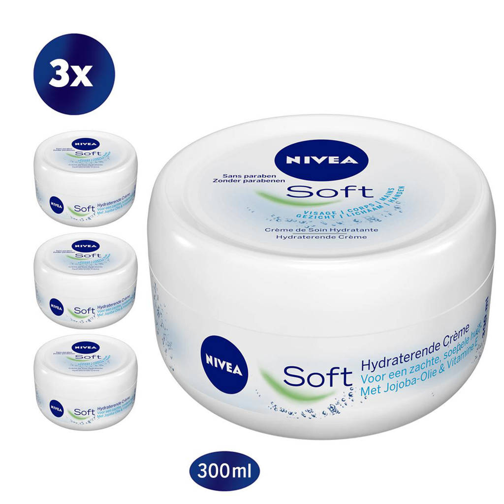 Heerlijke bodycremeCrème Soft Pot bodycrème -3x 300 ml - voordeelverpakking
