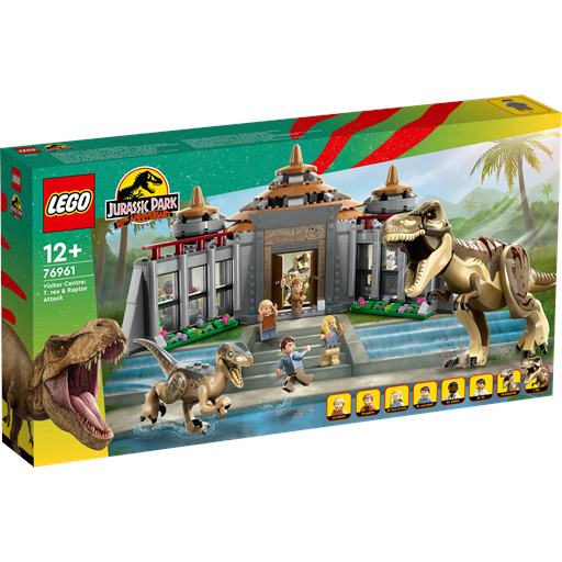 LEGO Jurassic World Besøgscenter: T.Rex- Og Raptor-Angreb - 76961