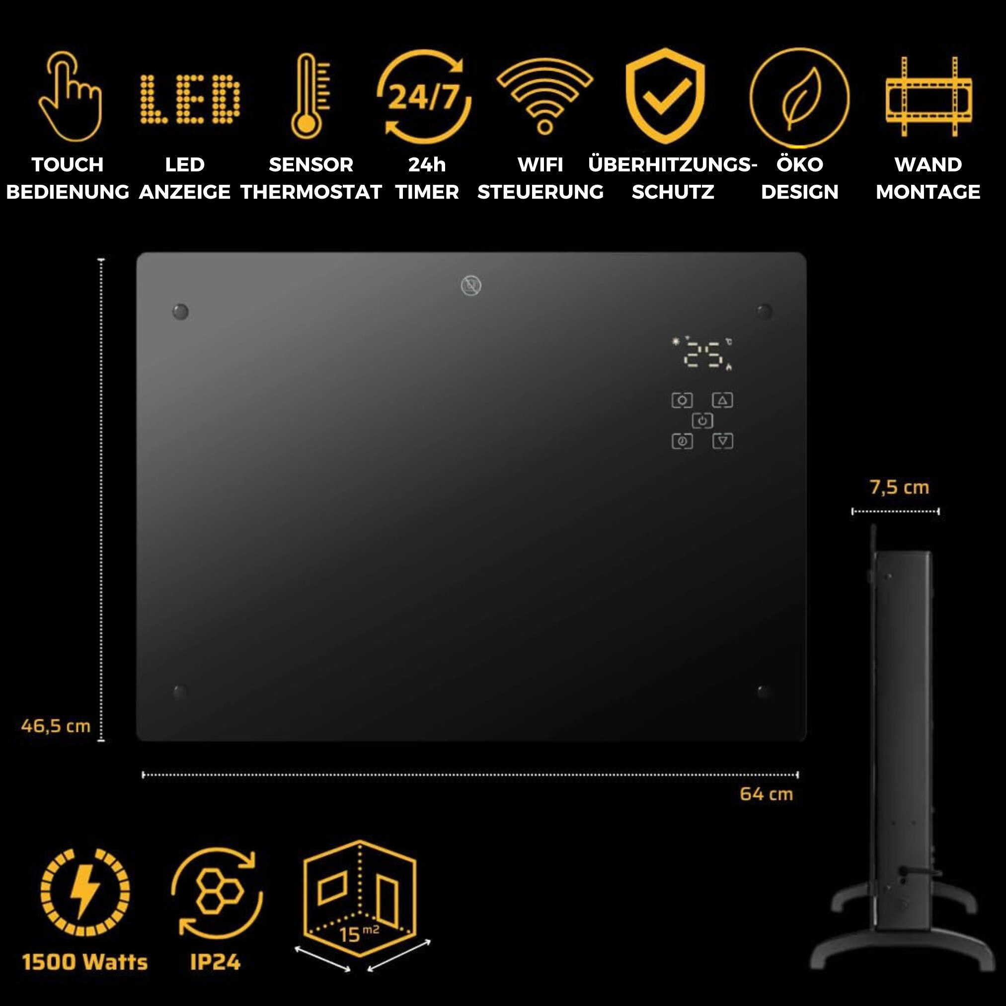 Best Direct® Elektroheizungmit App Steuerung, WiFi - Smart Heizkörper Power Smart Heater