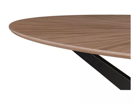 Table à manger design ovale noyer L160 cm DIELLI