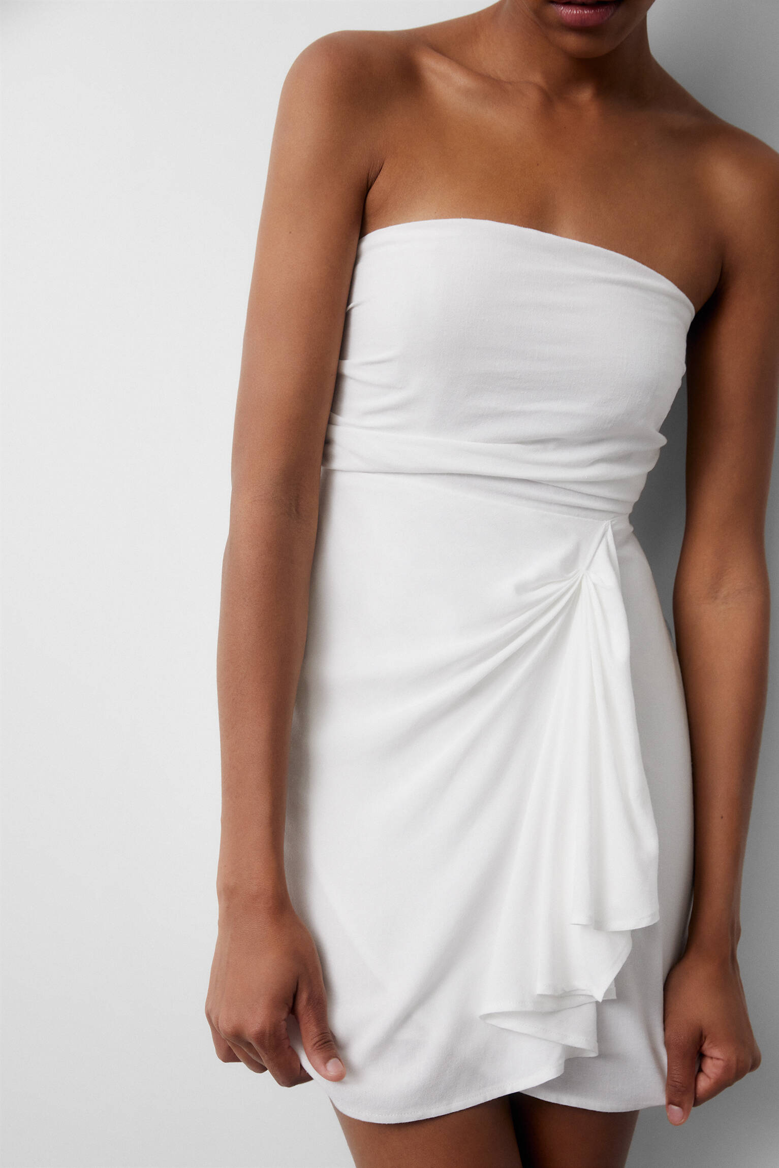 VESTIDO MINI BANDEAU - RAW