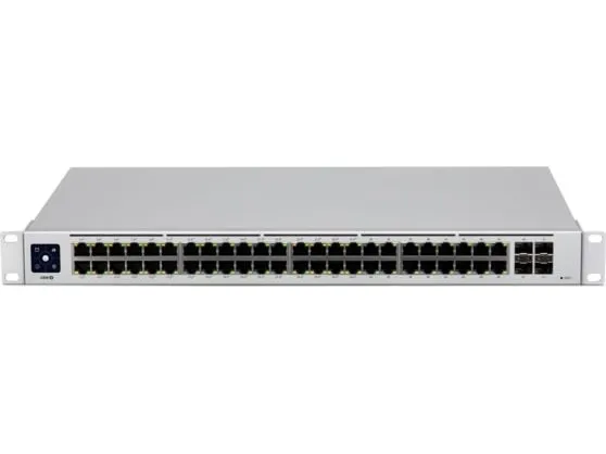 Ubiquiti UniFi Switch USW-48-POE - Switch - Administreret - 48 x 10/100/1000 (32 PoE )   4 x Gigabit SFP - monterbar på stativ, desktop - PoE  (195 W)