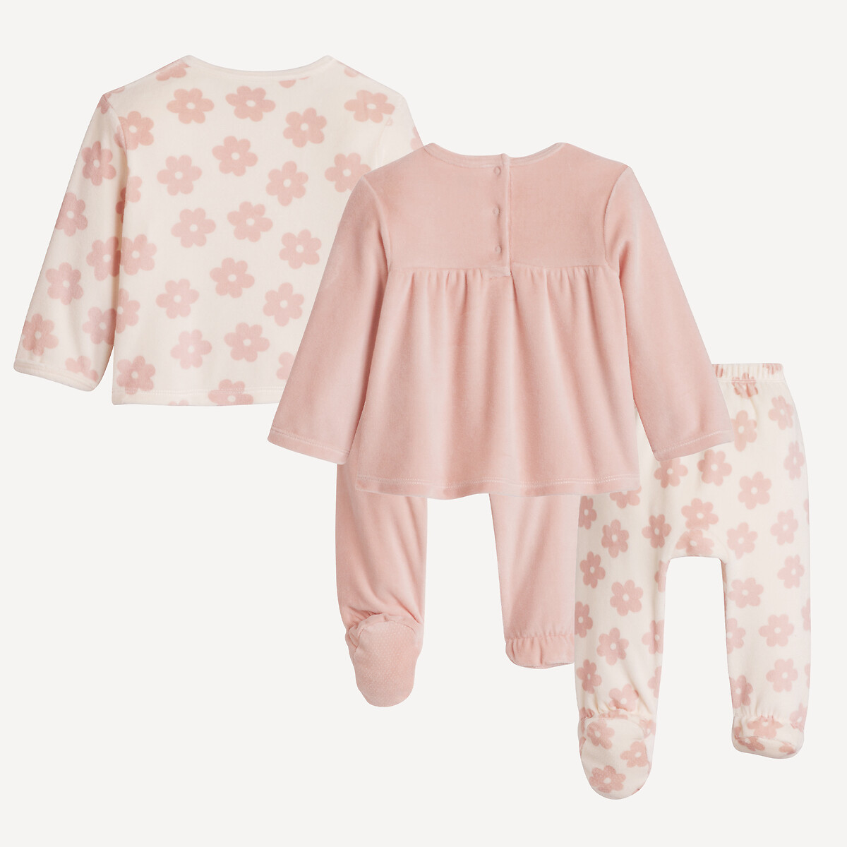 COLEÇÃO LA REDOUTE<br>Conjunto de 2 pijamas de veludo