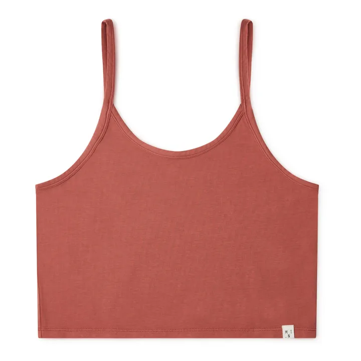 Matona Débardeur Cropped Coton Bio - Collection Femme  | Rouge brique