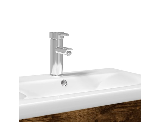 VIDAXL - Armoire lavabo de salle de bain avec bassin intégré chêne fu...
