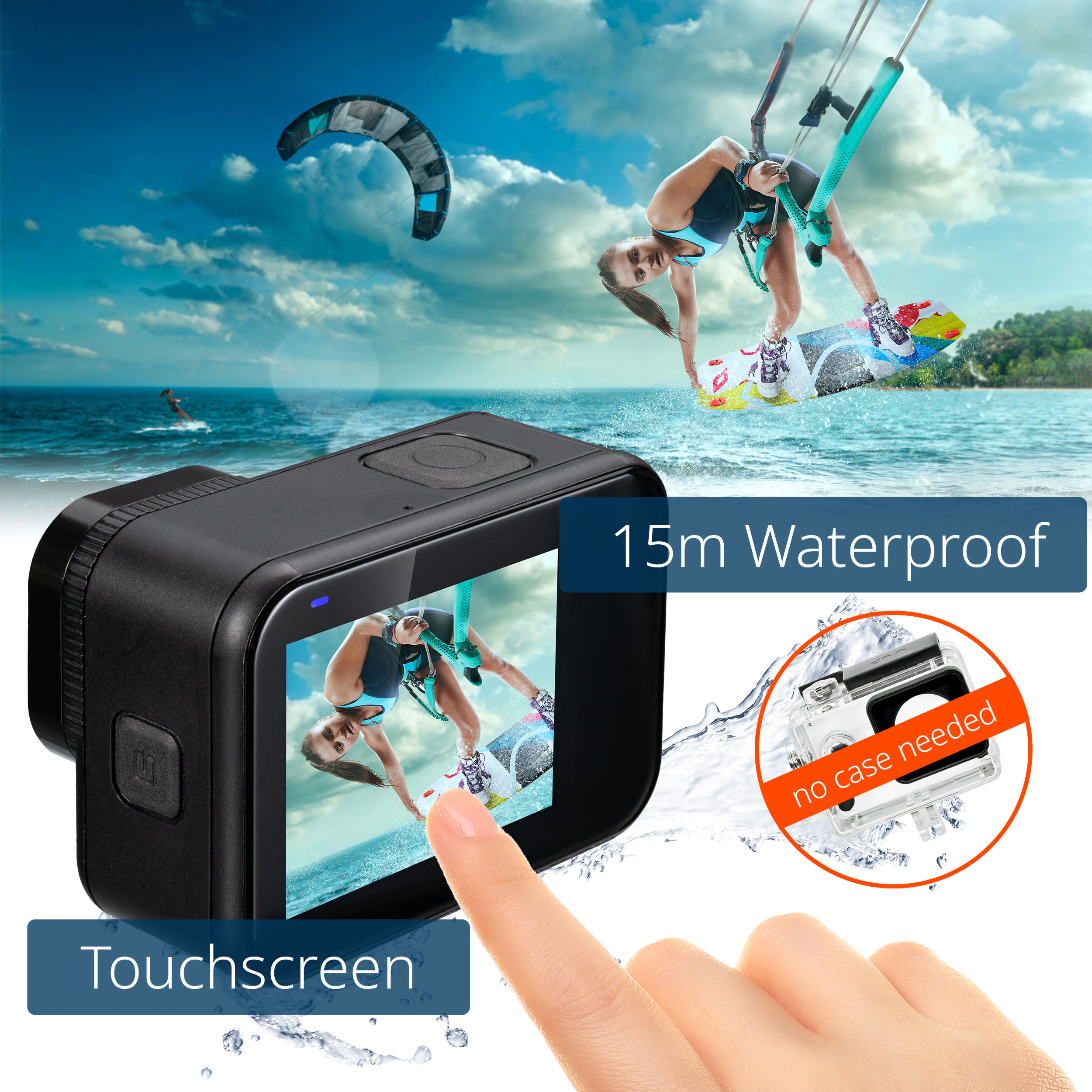 NATIONAL GEOGRAPHIC 5K Ultra-HD 60fps WLAN Action Cam Explorer 7