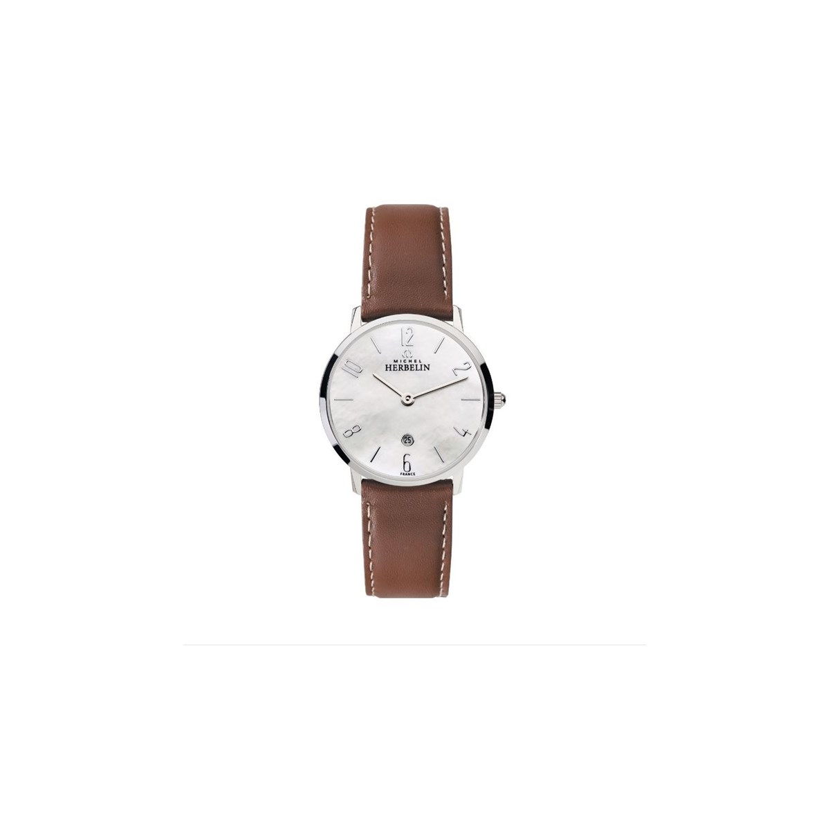 Montre femme Michel Herbelin City cuir brun