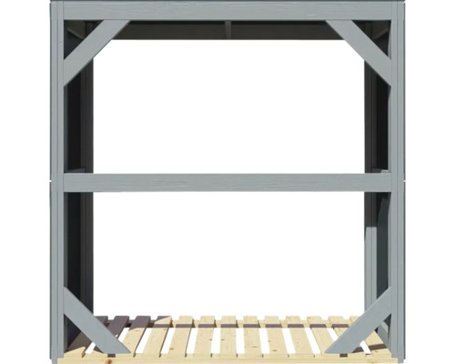 Haardhoutopslag Bertilo 151 x 75 x 154 cm antracietgrijs