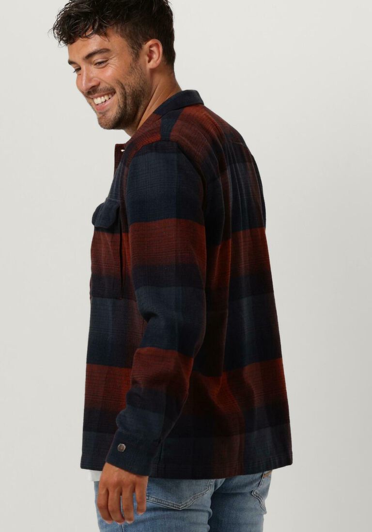 CAST IRON bruine cast iron overshirt long sleeve shirt yd check regular fit