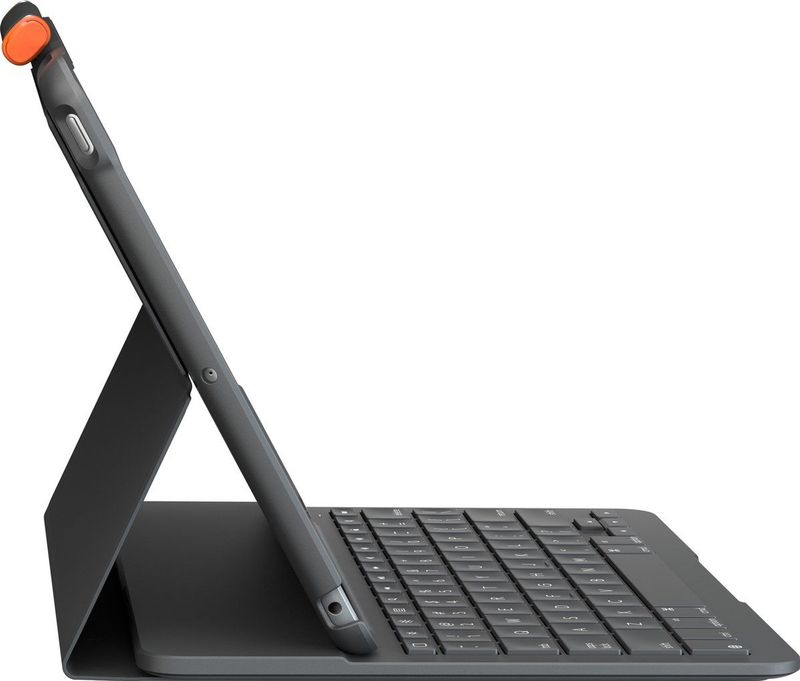 Logitech Slim Folio - Cover Met Keyboard - Grijs - Voor Ipad 9/8/7 Gen.