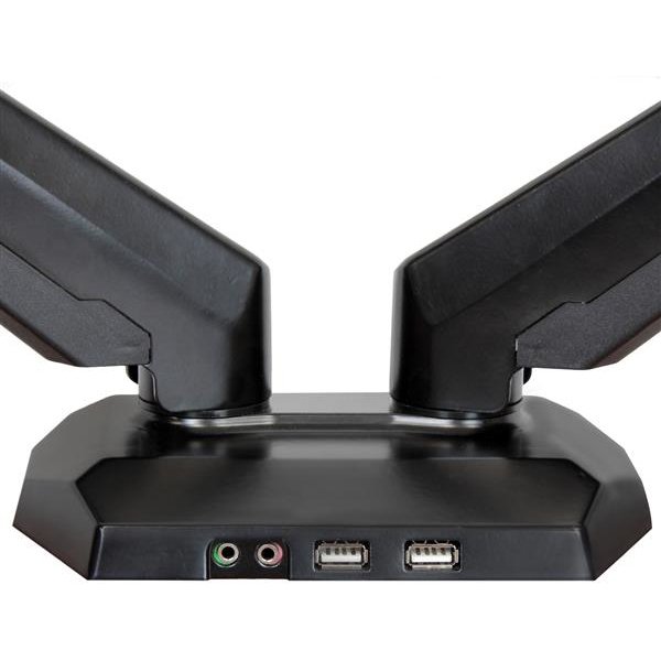StarTech.com Support de bureau pour 2 écrans avec 2 ports USB et audio passthrough intégrés