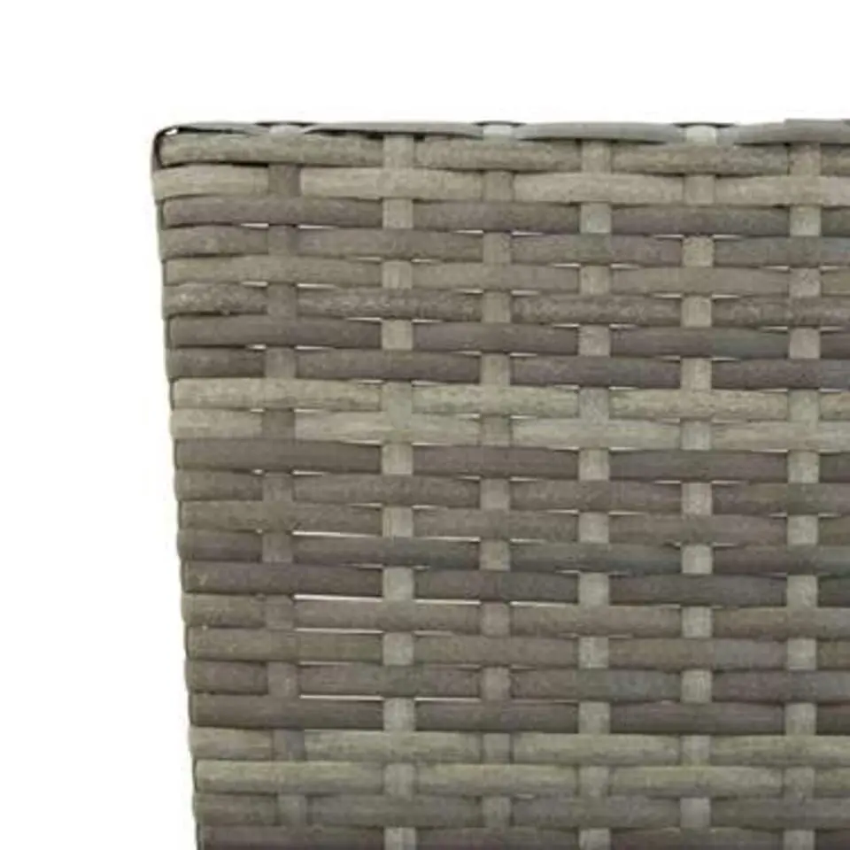vidaXL - Ligbed - Grijs - Poly rattan