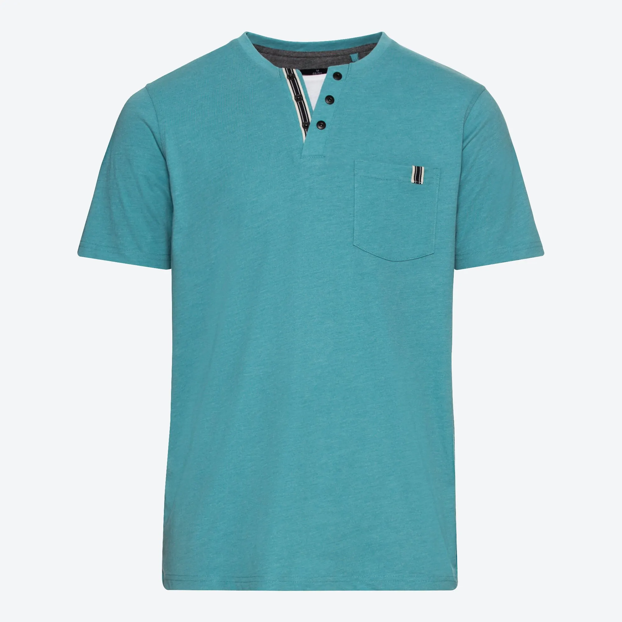 Herren-T-Shirt mit Henley-Kragen