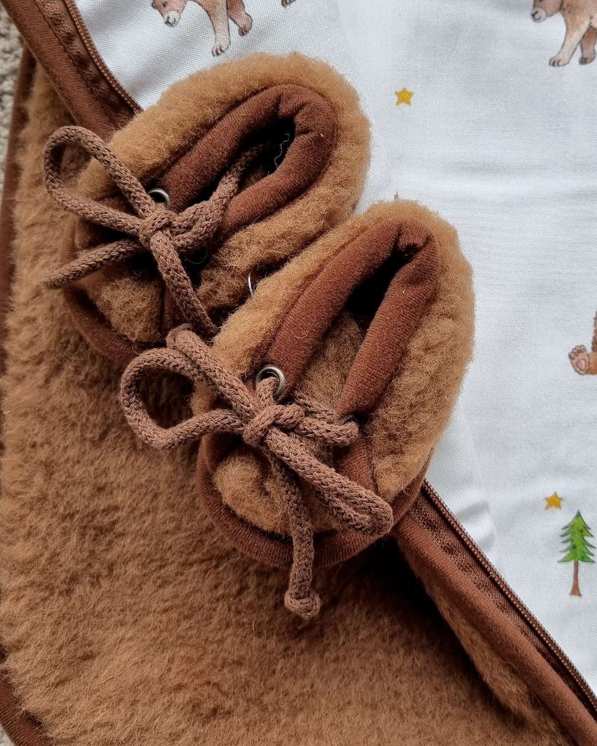 Ulltøfler i tykk ullfeece – 100% Merino