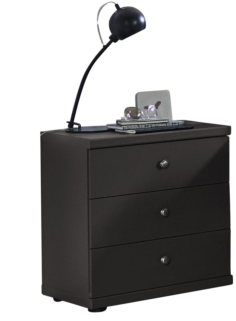 Nachtkommode MARLOW grau/ braun