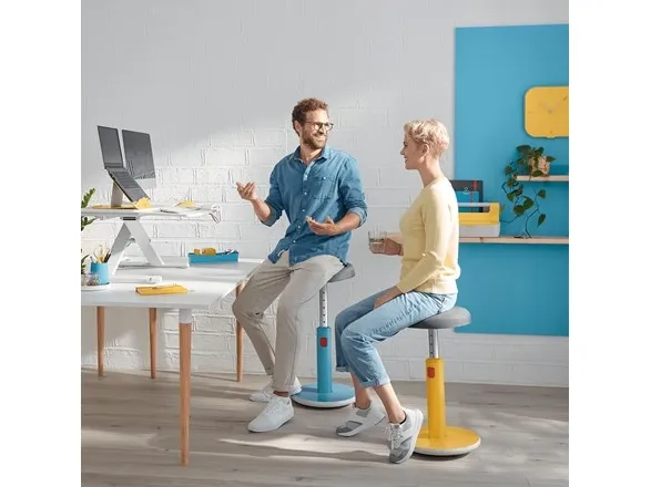 Leitz Ergo Cosy Active Sidde-stå balancestol 2-i-1 grå - højdejustering 46-79 cm