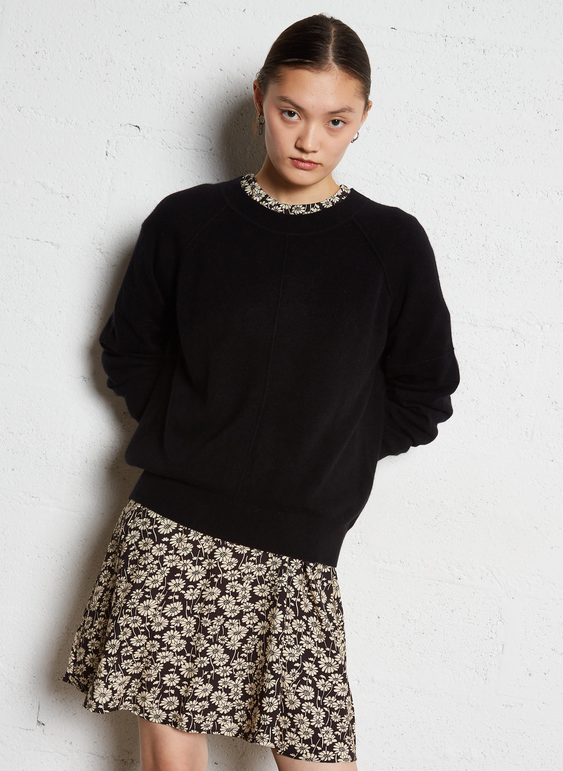 ARY - Pull col rond en cachemire | Noir