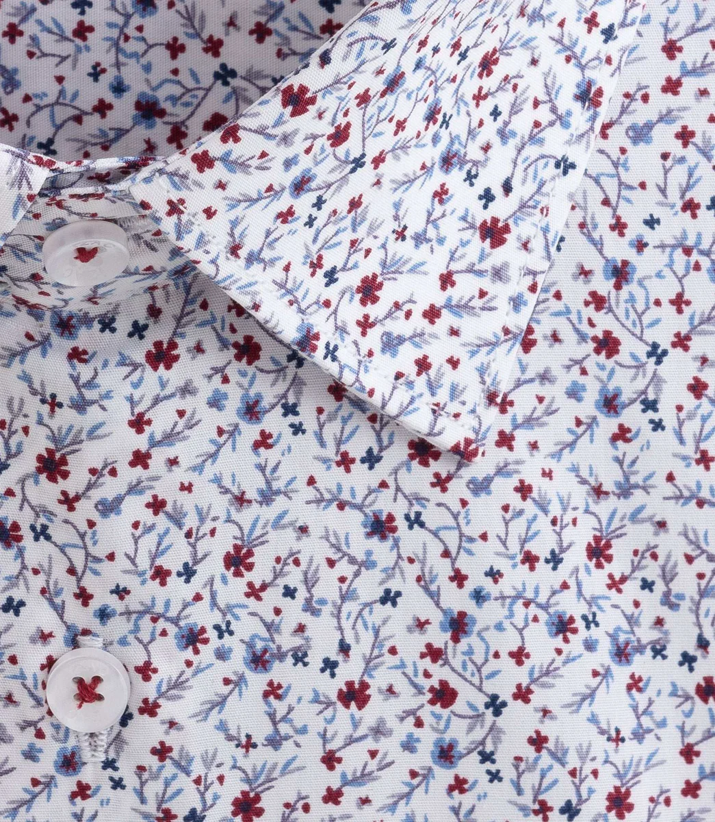 Chemise à imprimé floral blanche 