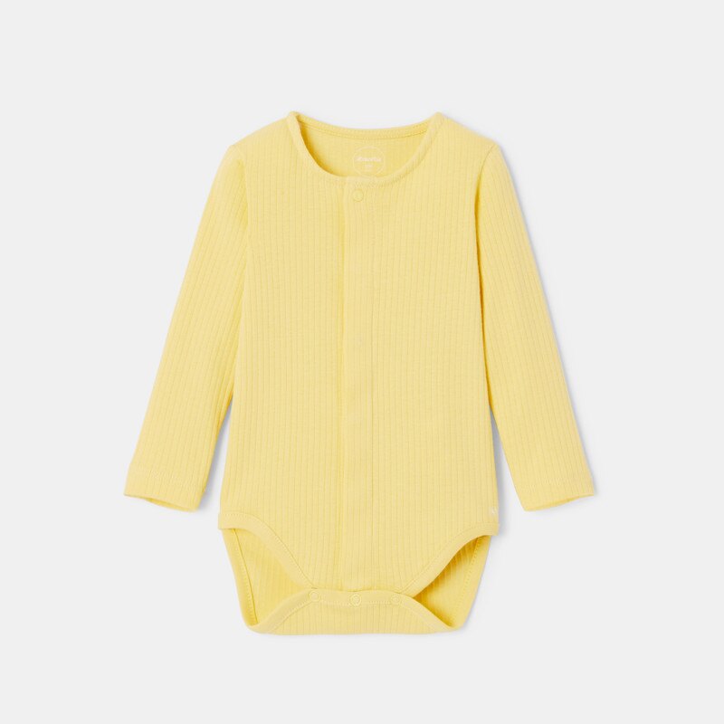 Body manches longues en coton bio jaune naissance Absorba Jaune