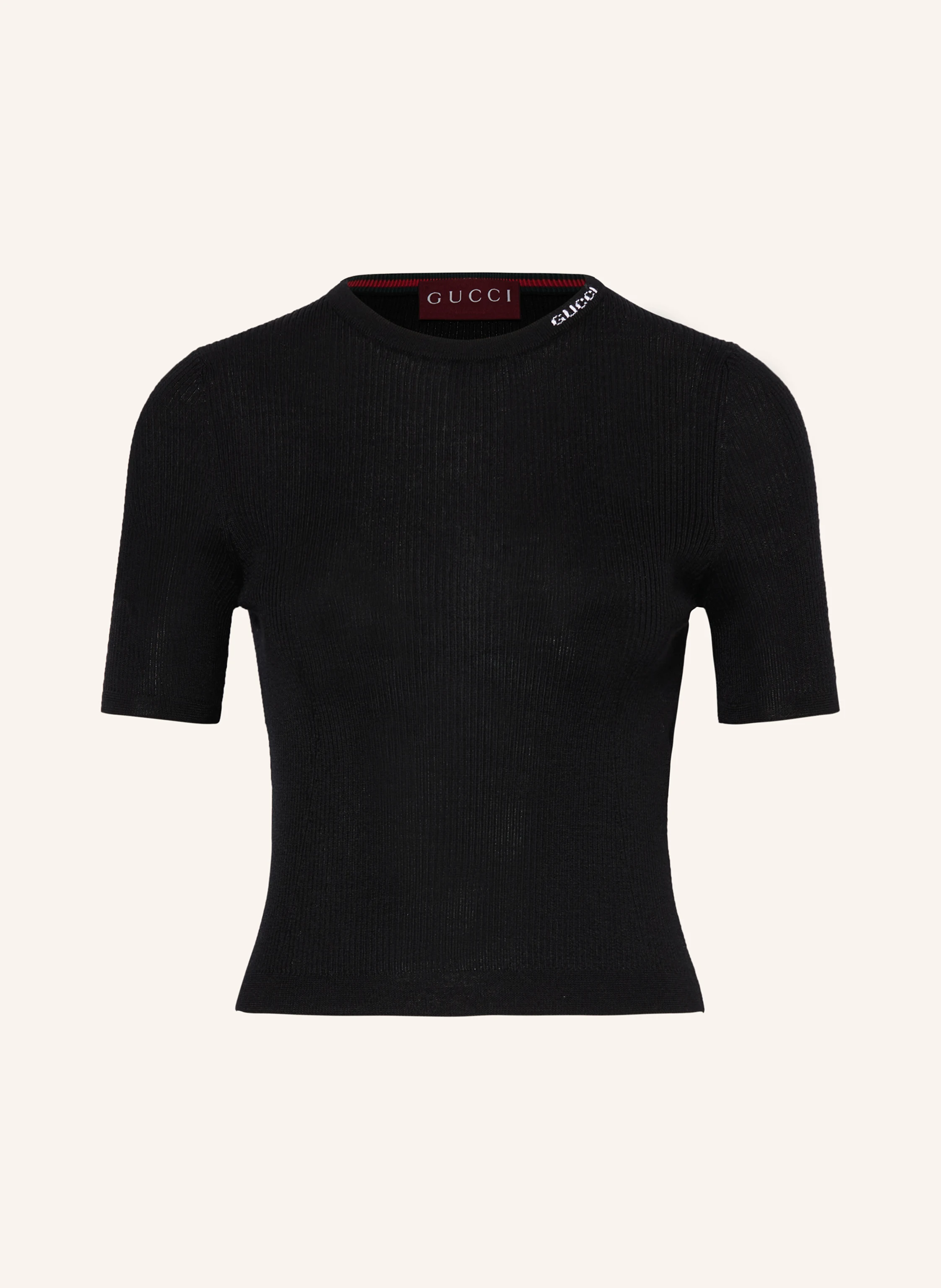 GUCCI Cropped-Strickshirt mit Seide