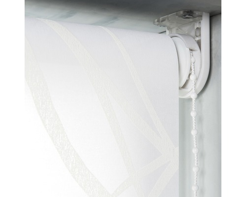Soluna daglichtrolgordijn D1, wit ornament, 60x190 cm