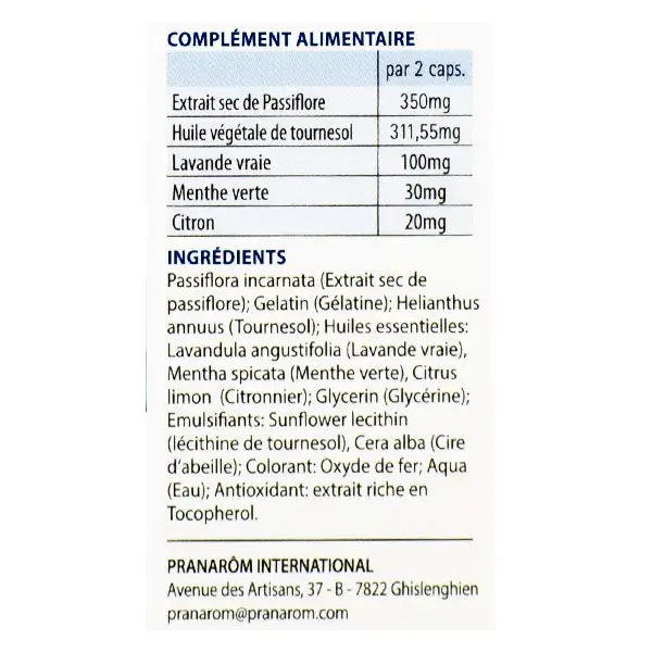 Pranarom Aromanoctis Sommeil Forte Bio 30 capsules