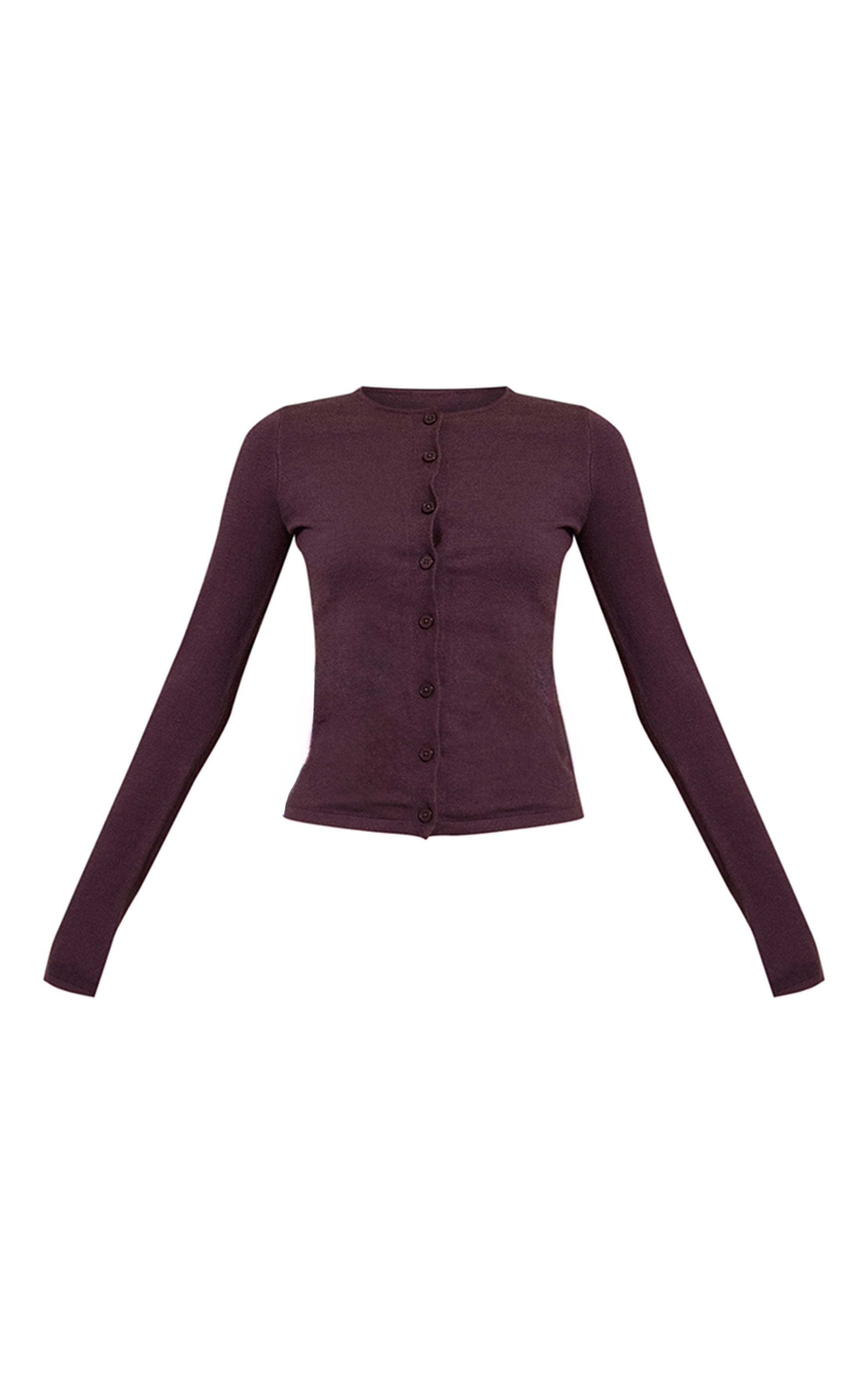 Chocolat Cardigan En Maille Fine Boutonné
