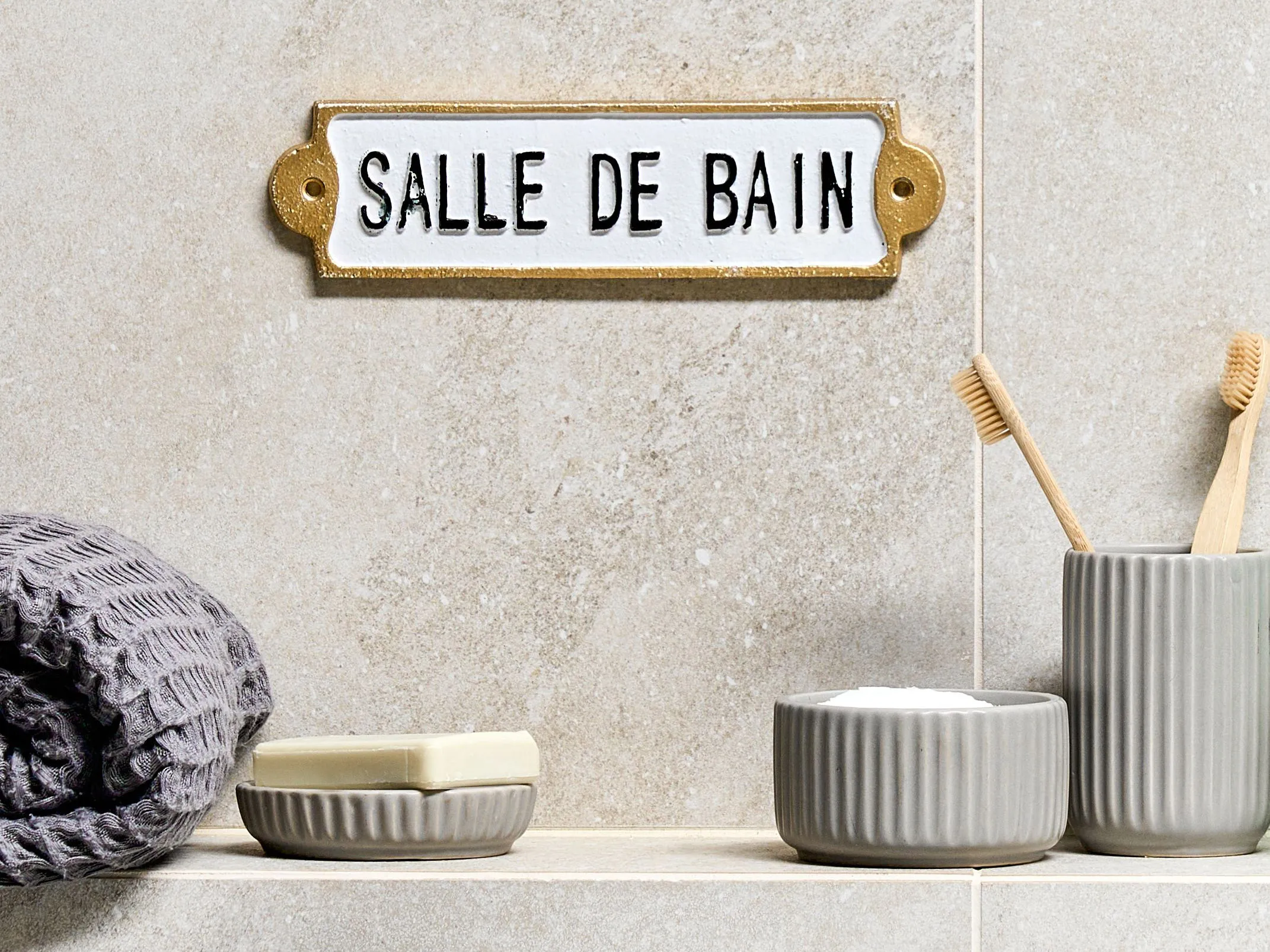 Wanddecoratie ISERE 6 cm Wit