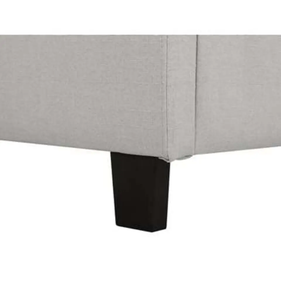 ROCHELLE - Tweepersoonsbed - Lichtgrijs - 140 x 200 cm - Polyester