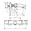 Badekar-/dusjbatteri 150 mm