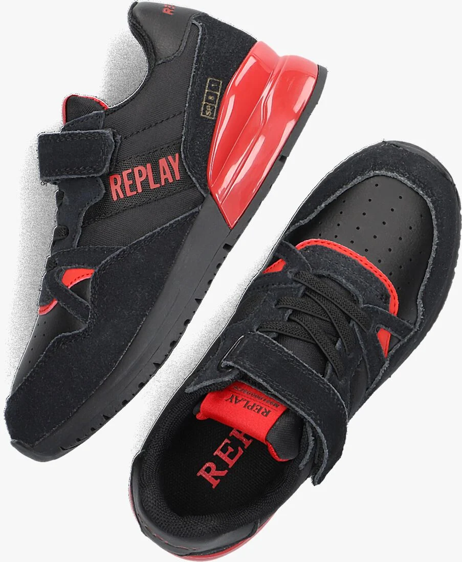 REPLAY zwarte replay lage sneakers shoot jr