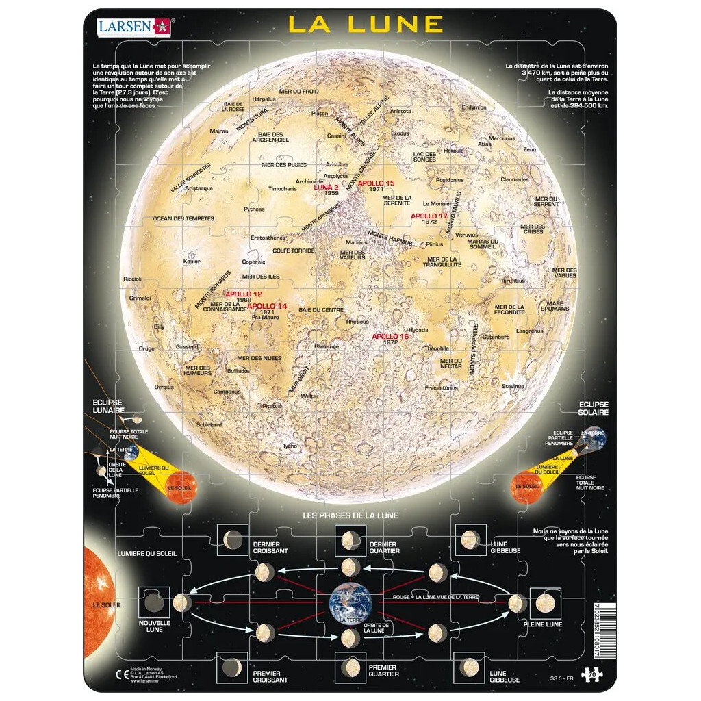 Puzzle 70 Pièces - La Lune