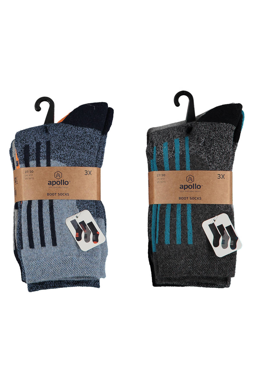 Apollo sokken - set van 6 blauw