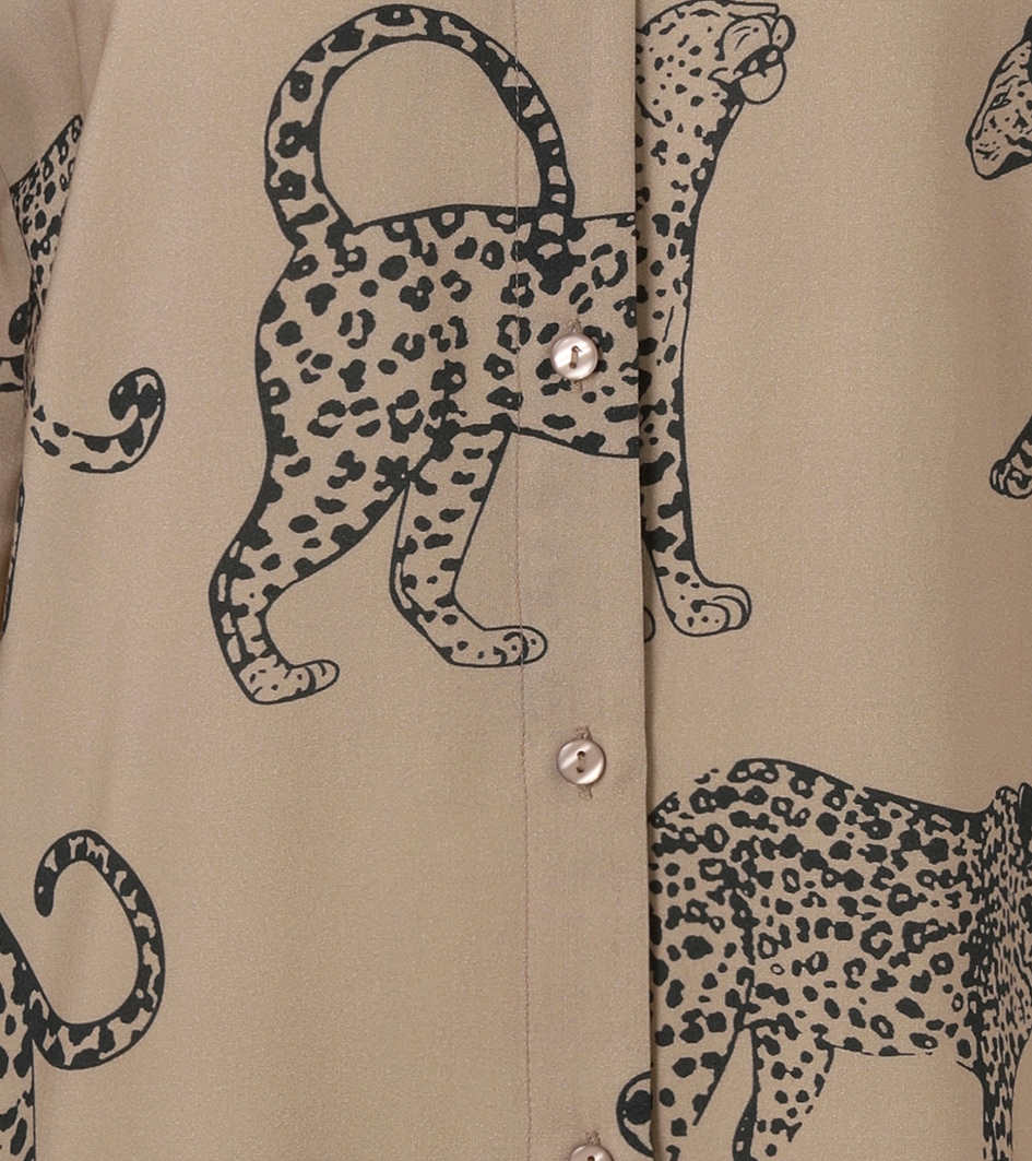 Aniston CASUAL Hemdbluse , mit Leoparden bedruckt - jedes Teil ein Unikat - NEUE KOLLEKTION